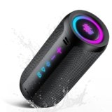 Cassa Bluetooth Portatile Potente, 25W Altoparlante Bluetooth 5.4 con 2 Modalità EQ, IPX7, TWS, 24H di Autonomia Speaker Bluetooth, 8 Modalità RGB, Cinghia da Trekking, Compatibile con PC, AUX, TF