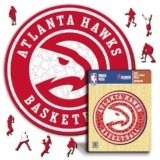 Iconic Puzzles – Atlanta Hawks, Logo, Puzzle di Legno con licenza ufficiale NBA, 100% sostenibile, regalo per adulti e bambini, taglia L, 500 Pz