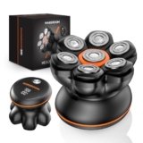 MAXGROOM 7D Rasoio Testa Calva Zero Assoluto, Rasoio Elettrico Capelli Uomo Rasa Capelli 0 mm, Rasoio per Capelli a Zero Shaver Capelli, Impermeabile Cordless con Display LED