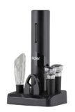 Haier HAWBKIT05 Set da Vino Elettrico a Batterie, Include Aeratore e Salvagocce a Tulipano, Apribottiglie, Tagliacapsule, 2 Tappi Sottovuoto, Base d’Appoggio per Conservazione, qualità Premium