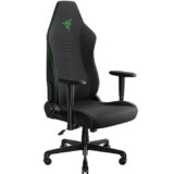 Razer Iskur V2 X – Sedia da gioco essenziale con supporto lombare integrato (cuscini in schiuma sagomata ad alta densità, braccioli 2-D, tessuto con finitura morbida) Nero