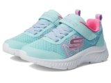 Skechers Unisex-Child Microspec Plus – Swirl Sweet Sneaker, Aqua/Pink, 13 Little Kid