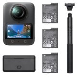 DJI Osmo 360 Combo Adventure, fotocamera 360 con immagini a 360° da 1 pollice, durata della batteria estesa con 3 batterie, video a 360° nativi in 8K, action cam per sport, vlog