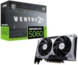 MSI NVIDIA GeForce RTX 5060 8G Ventus 2X OC Scheda Grafica Gaming GDDR7 128 bit, frequenza boost fino a 2535 MHz, PCIe Gen 5, DLSS 4, 3x DP 2.1, 1x HDMI 2.1, compatibile con case SFF