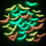 36 Pezzi Halloween 3D Pipistrelli Adesivi, PVC Pipistrello Luminoso Adesivo Murali Riutilizzabile Halloween Adesivi per Decorazioni Murali di Halloween Soggiorno Camera da Letto Decorazione