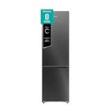 Hisense RB5P410SBFC Frigorifero Combinato Total No Frost, Nero Inox, 203×65,8cm, Classe C, 413L, large capacity, wifi, metal tech cooling, porta reversibile