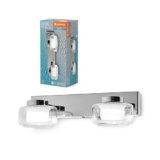 LEDVANCE ORBIS Flame lampada da parete e soffitto con LED, cromo, 11W, 700lm, 3000/4000K,(bianco freddo/bianco caldo), protezione IP44 contro corpi estranei e spruzzi d’acqua
