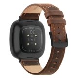 Tuocal Cinturino in Pelle Compatibile per Fitbit Versa 4 / Versa 3 / Fitbit Sense 2 / Sense, Cinturino di Ricambio in Vera Pelle Compatibile con Fitbit Versa 4 / Versa 3 / Sense 2 / Sense Donna Uomo