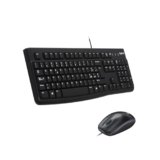 Logitech MK120 Combo Tastiera e Mouse con Filo per Windows, Mouse Ottico Cablato, Tastiera di Dimensioni Standard, USB Plug-and-Play, Compatibile con PC, Laptop, Layout Italiano QWERTY – Nero