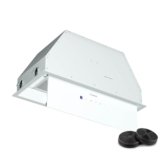 Klarstein Ventimate Cappa Incasso, 60cm Cappa Aspirante da Incasso con Controllo Touch, 390 m³/h, Efficienza Energetica A+, Motore Silenzioso, LED, Filtro Carbonio per Ricircolo, Bianco