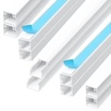 Romon Canalina Passacavi, Canalina Passacavi Adesiva, Nascondi Cavi, Per Nascondere Cavi Di Alimentazione, Cavis Degli Altoparlanti O Cavis Tv In Casa O In Ufficio (12mm*12mm,10PCS,4 M)