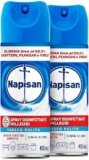 Napisan Spray Disinfettante Milleusi, Disinfettante Spray per Tessuti e Superfici, Fragranza Fresco Pulito, 2 Spray da 400ml (Confezione da 2)