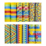 ARKRAFT Stelle filanti Carta FSC Confezione rotori da 12 Pezzi Colori Diversi per Carnevale Compleanno (P12 Mix)