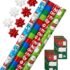 Hallmark Kids Christmas Wrapping Paper Rolls with Cutlines on Reverse (6 Rolls: 180 Sq. Ft. Total) Snowman, Snowflakes, Penguins, Santa Claus