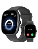 HUAKUA Smartwatch Uomo Donna Risposta Chiamate Orologio Contapassi Cardiofrequenzimetro da Polso Saturimetro Sonno Calories Smart Watch per Android iOS Orologio Fitness Sportivo Impermeabile IP68 Nero