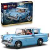 LEGO Harry Potter Enchanted Flying Ford Anglia Car Building Toy for Boys & Girls – Book Shelf & Bedroom Decor for Ages 14+ – W/Harry, Ron, & Hedwig Minifigures – Gift Idea for Birthdays – 76470