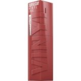 Maybelline New York Rossetto Liquido Super Stay Vinyl Ink Nude Shock, Effetto Vinilico e Labbra Brillanti Fino a 16H, Formula Vegana, 115 Peppy, 4,2 ml