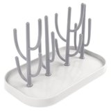 Vicloon Rastrelliere Asciuga Biberon, Bottiglia Stendino con Puntoni Rimovibili, in Materiale PP Sicuro, Senza BPA, Salvaspazio (Grigio)