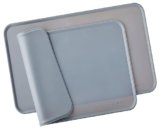 Amazon Basics tappetino sottociotola per animali domestici, impermeabile, in silicone – 47 x 29 cm, Grigio (confezione da 2), Tinta unita