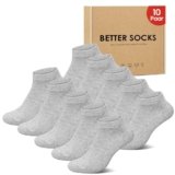 IceReco 10 Paia Calzini Uomo Corti Estivi Sportive Calze Donna Corte Cotone Calza Sportivi Fantasmini Running Invisibili Trekking Tennis Calzini Elastiche 39-42 Grigio