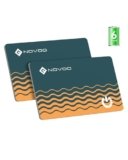 NOVOO Air Tag Card Wallet Tracker Thin 1,6 mm, Smart Card Slim, Batteria 6 Anni, Compatibile Apple Dov’è (iOS Only), Bluetooth GPS, Localizzatore per Portafogli, Valigie, Passaporti,2 Packs