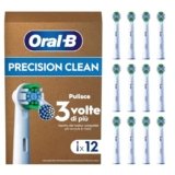 Oral-B Testine Di Ricambio per Spazzolino Elettrico Oral B, 12 Testine Pro Precision Clean, Per Una Pulizia Denti Efficace, Confezione Adatta Alla Buca Delle Lettere
