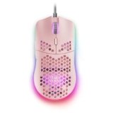 Mars Gaming MMAX, Mouse Gaming Ultralight 69g, Sensore PixArt 12400DPI, RGB Chroma, 7 Pulsanti Programmabili, Switch HUANO, Cavo Feather, Windows/Linux/Mac/PS4/PS5/XBOX ONE/XBOX SERIES X-S, Rosa