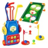TOY Life Kids Golf Clubs Set 3-5 Toddler Golf Set for Age 5-8, Indoor and Outdoor Golf Toys Birthday Gift