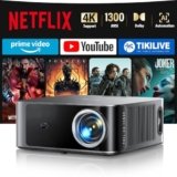 Proiettore 4k【Compatible with Netflix/1300 ANSI/36W Dolby Audio】Wifi 6 e Bluetooth Bidirezionale Proiettore,AI Autofocus/Evita Ostacoli Proiettere TV, Videoproiettore TOPTRO X9 per PS5/Home Theater