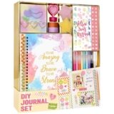 Nollh Gifts for 8 9 10 11 12 Year Old Girl – DIY Journal Kit for Teen Tween Girls, Stationary Scrapbook & Diary Supplies Set, Girl Gifts Arts and Crafts Stuff, Toys for Ages 8-13