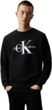 Calvin Klein Uomo Felpa Core Monologo Senza Cappuccio, Nero (CK Black), XL