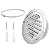 98mm Griglia Aerazione Tonda Inox,Griglia Ventilazione Sfiato A Lamelle,Protezione Dalle Intemperie,Con Protezione Dagli Insetti Per Garage,Cucina,Armadio