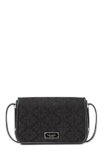 kate spade new york Spade Flower Jacquard Small Flap Crossbody, Black Multi