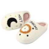 EDOSIR Boys Girls House Slippers Warm House Shoes Comfy Fur,Little Kids Size 2-2.5