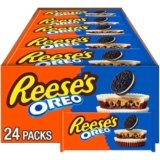 REESE’S OREO Milk Chocolate and White Creme Peanut Butter Cups, Candy Packs, 1.4 oz (24 Count)