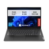 Lenovo – Notebook 15.6 Pollici V15 G4 IRU, Pc Portatile Professionale Windows 11 Pro, Intel Core I5-13420H, Ram 8GB DDR4, 512GB SSD NVMe – Laptop Grafica Intel UHD, Computer Audio Dolby, Schermo FHD