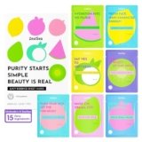ZealSea Bellezza Pulita Maschera Viso Skincare, Minimalismo 15 Ingredienti Sheet Mask, Dopamine Color Design Face Mask, Spa Pigiama Party, Regalo Donne Adolescente Ragazza, Idratante Beauty Set, 7 Pz