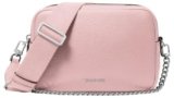 Michael Kors Women’s Bryant Medium Double Zip Chain Camera Crossbody Bag, Silver-Tone Hardware/Smokey Rose