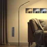 OUSFOT Lampada da Terra LED Dimmerabile170CM Lampada da Pavimento 3000-4000-6000K Touch e Telecomando Collo D’oca Regolabile Piantana LED per Camera da Letto Soggiorno Ufficio
