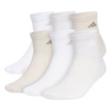 adidas Men’s Socks, Athletic Cushioned Quarter 6-Pack, Ankle Fit with Arch Support