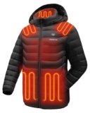 Venustas Unisex Heated Jacket with Battery, Heated Coat for Women and Men with Detachable Hood