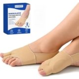 CharmChic 2 Pezzi Correttore Alluce Valgo Donna, Tutore Alluce Valgo con Divaricatore Dita Piedi, Protezione Alluce Valgo Sottile e Traspirante, Lavabile Riutilizzabile (L, Nude)