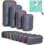 BAGAIL Camping Towel with EVA Case, Compact & Ultra Soft Microfiber Travel Towel – Super Absorbent & Lightweight Quick Dry Towels for Sports, Beach, Gym, Backpacking, Hiking and Yoga – Mint, XXS
