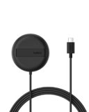 Belkin Tappetino di ricarica wireless magnetica 15 W con supporto, caricatore wireless Qi2 compatibile con MagSafe per iPhone 16 Series, Samsung Galaxy S25 Series, AirPods (senza alimentatore), nero