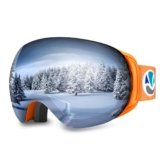 VANRORA Ski Goggles, Snowboard Goggles – Frameless Interchangeable Lens, Anti Fog and 100% UV Protection, for Men & Women