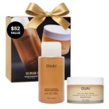 OUAI Scrub It All A-OUAI Holiday Hair Care Kit – Clarifying Shampoo & Exfoliating Body Scrub Duo – Hair Care Set with Detox Shampoo & Travel Size Body Scrub (2 Count)