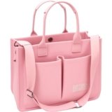 ZHMO Canvas Tote Bag for Women With Compartments and Pockets,Pink Women’s Bags Crossbody Bags Work Laptop Tote Bag Large Satchels Handbag Tote Purse Everyday Shoulder Bag for Travel Nurse Teacher Gift