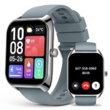 Smart Watch (Answer/Make Call) for Men Women, 2.02″ Smartwatch with Heart Rate/Blood Pressure/Blood Oxygen/Sleep Monitor, IPX8 Waterproof Fitness Tracker, 100+ Sports Modes Compatible with iOS Android