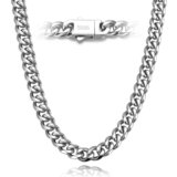 catonmoon Silver Chains for Men 18 Inch 925 Sterling Silver Chain 7mm Stainless Steel Necklace for Him Cuban Chains for Women Necklace for Men Gifts for Boyfriend Birthday Gift for Son
