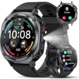 TIMU Smartwatch Uomo, 1,45″ HD Orologio Smartwatch Uomo con Chiamata Bluetooth 5.3, 114+ Modalità Sportive, Sonno/Cardiofrequenzimetro/Contapassi, IP68 impermeabile Smart Watch per Android iOS, Nero